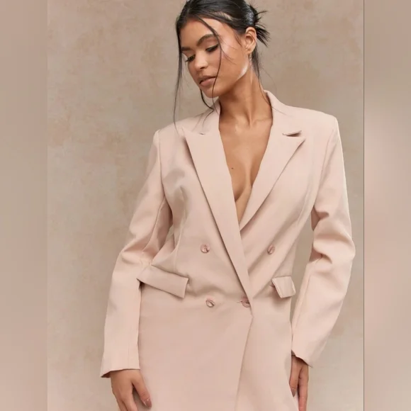 MISSGUIDED Ankle Length Longline Double Breasted Blazer - Picture 3 of 9
